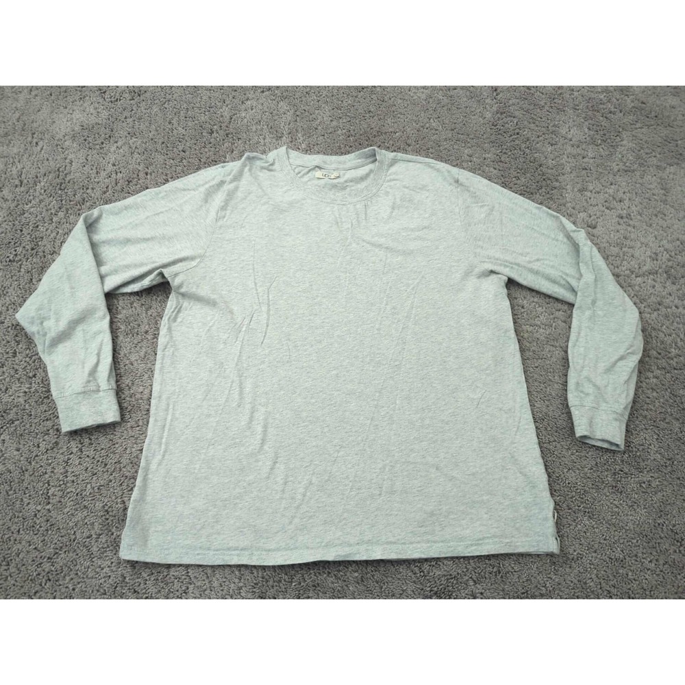 UGG Pajama Top Mens XL Gray Excellent Long Sleeve Crew Neck Ribbed Loungewear